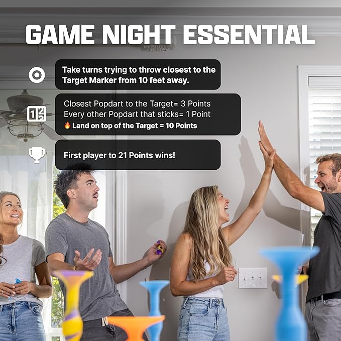 Popdarts PRO Pack Game Set (Pink & Gray) - Indoor, Outdoor Suction Cup Throwing Game - Competition with a POP