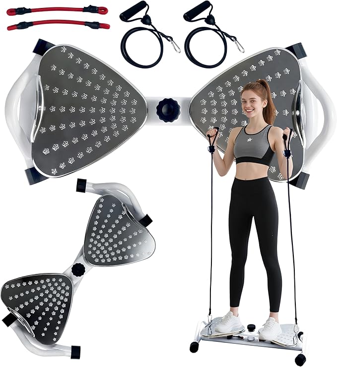 Waist Twister Ab Machine ??Ab Twister Board for Exercise, Core & Waist Twisting Fitness Tool, Quiet Twist Exercise Machine with All-Metal Anti-Slip Footrest, 500 lbs Capacity, Home Gym Equipment