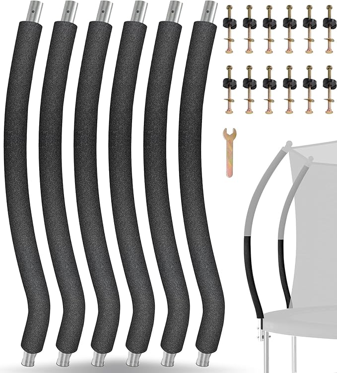 Trampoline Poles Replacement for Skywalker Or Jumpzylla,Galvanized Trampoline Enclosure Pole for Skywalker or Jumpzylla,Replace Parts#4201 4202 4135 OR for Jumpzylla 8ft 10ft&12ft 14ft