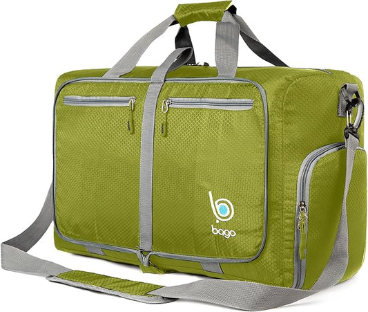 Bago Foldable Duffel Bags for Traveling Women & Men - 40L Sports Packable Duffle Bag for Travel