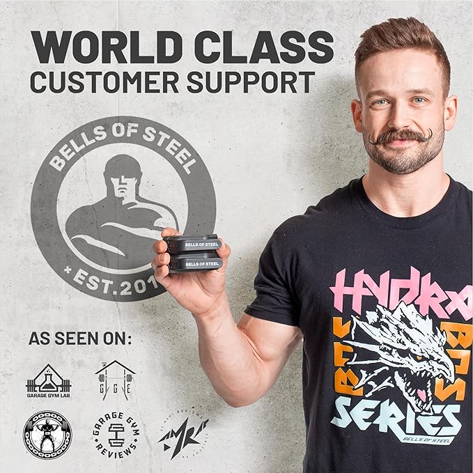 Magnetic Barbell Collars [Bells of Steel] Premium Weight Bar Clamps, Quick Release Barbell Clips, Olympic Barbell Clamps, High Strength Nylon Gym Clips, Pair, Black