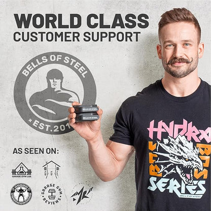 Magnetic Barbell Collars [Bells of Steel] Premium Weight Bar Clamps, Quick Release Barbell Clips, Olympic Barbell Clamps, High Strength Nylon Gym Clips, Pair, Black