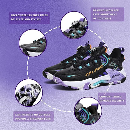 CJSPORX Women Men Basketball Shoes Breathable Men Non Slip Outdoor Fashion Unisex Sneakers