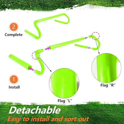 10 Pcs 6" Speed Agility Training Hurdles with 6 Marker Cone Durable Detachable Training Equipments Plyometric All Speed Hurdle for Athletes Soccer Basketball Football Practice