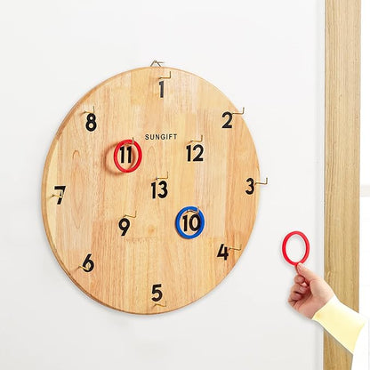 SUNGIFT Hook Ring Toss Game for Adults & Kids - Yard Hooky Ring Tossing Games - Hookie Wall Game Indoor & Outdoor Family Fun - Home, Party, Office, Camping & Backyard Games