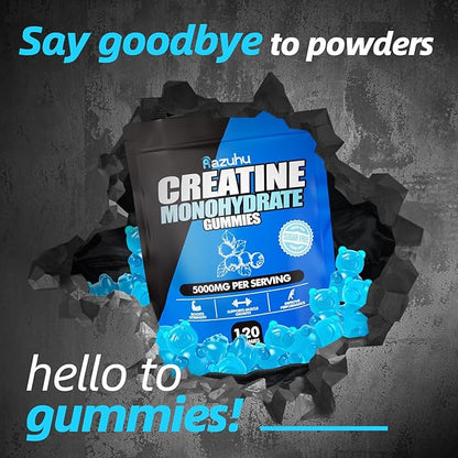 Pre Workout hcl creatine monohydrate Gummies, 120 Blue chew for Men(Blueberry), creatine hcl Energy Supplement for Women, whey Protein Isolate Vital Source Feminine Gummies