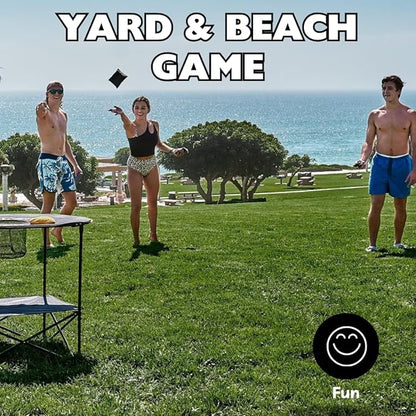 The Ultimate Bag Toss Yard Game - Portable Game Set Lawn & Beach for Family, College and Adults - Includes 12 Bags, Collapsible Base, Game Board & Case - Outdoor Games - Cornhole Set