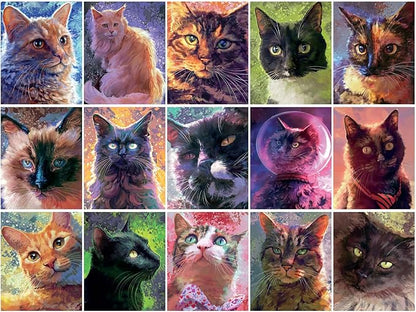 Buffalo Games - Louise Goalby - Cat Candids - 750 Piece Jigsaw Puzzle for Adults -Challenging Puzzle Perfect for Game Nights - Finished Size is