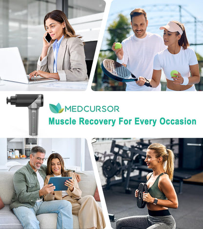 Medcursor Massage Gun - High Intensity Brushless Motor, Handheld Percussion Deep Tissue Massager