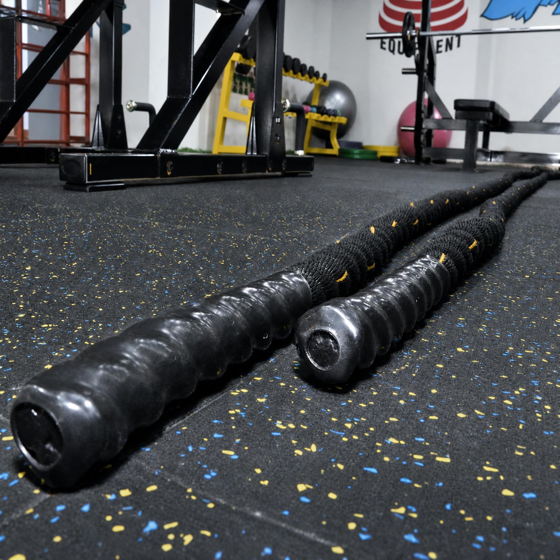 Fitvids Battle Rope 1.5Inch Diameter Poly Dacron 30 FT Length, Heavy Ropes for Home Gym and Workout