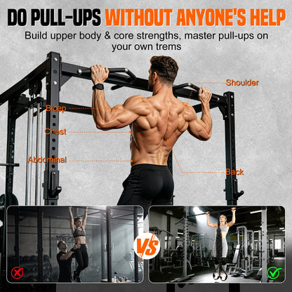 SERTT Adjustable Pull Up Assistance Band, Heavy Duty Assisted Pull Up Bands Support 375lbs, Upgrade