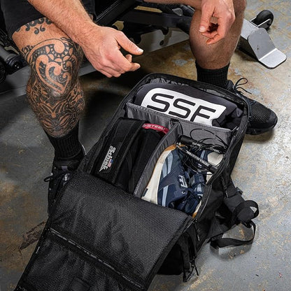 SERIOUS STEEL FITNESS Pro Backpack With Removable Dividers (1680D Nylon - Black)