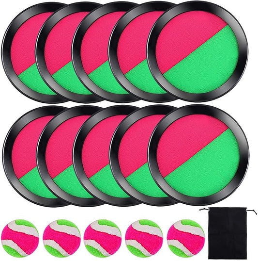 Cooraby Toss and Catch Paddle Game 5 Set Paddle Toss and Catch Ball Sport Games Suitable for