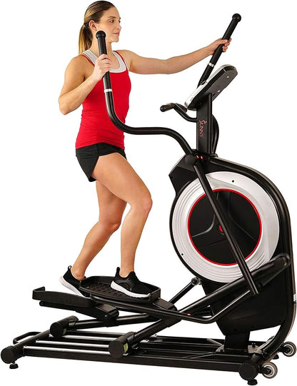 Sunny Health & Fitness Elliptical Trainer Machine w/Built-in Pulse Sensor, Low Impact Cardio Exerciser & Full-Body Cross Training for Home, Optional Free SunnyFit App Link & Electric w/300LB Load