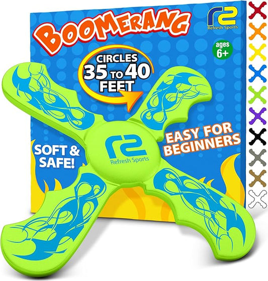 Boomerangs for Kids: Best Soft Flying Toy - Gifts for Boys & Girls All Ages - Fun Boy Stocking