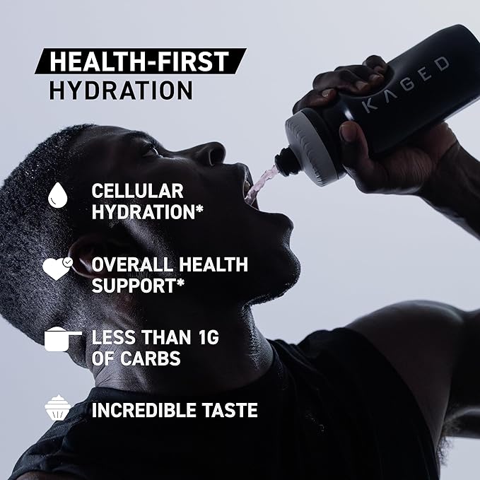 Kaged Electrolyte Hydration Powder Hydracharge Apple Limeade Sports Drink for Men and Women Pre, Post, Intra Workout Supplement 60 Servings