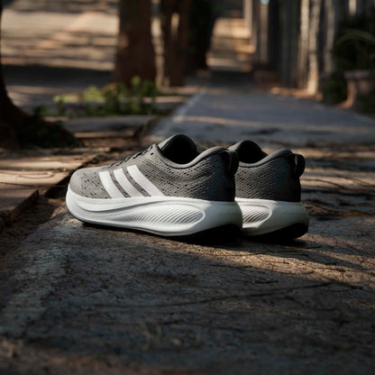 adidas Men's Response Pace Running, Black/White/Matte Silver, 10.5