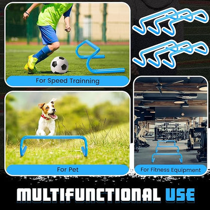 Wettarn 10 Pcs Speed Agility Training Hurdles Detachable Durable Hurdle Agility Plyometric and All Purpose Speed Training Equipment for Athletes Soccer Basketball