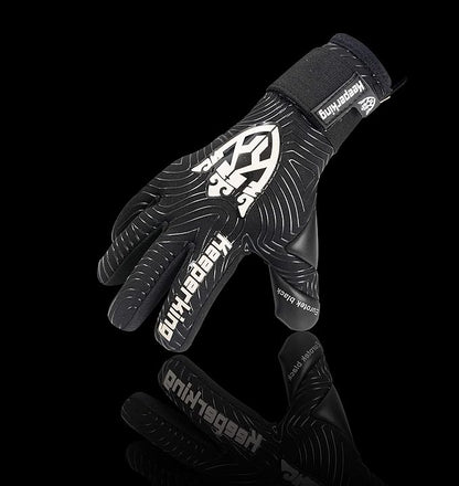 Professional Soccer Goalie Gloves Kids, Boys, Youth, Adult, Men- Football Goalkeeper Glove Strong grip palm protection Giga latex 4mm Double elastic Wrist with Negative cut, Slim(Size 6-11)