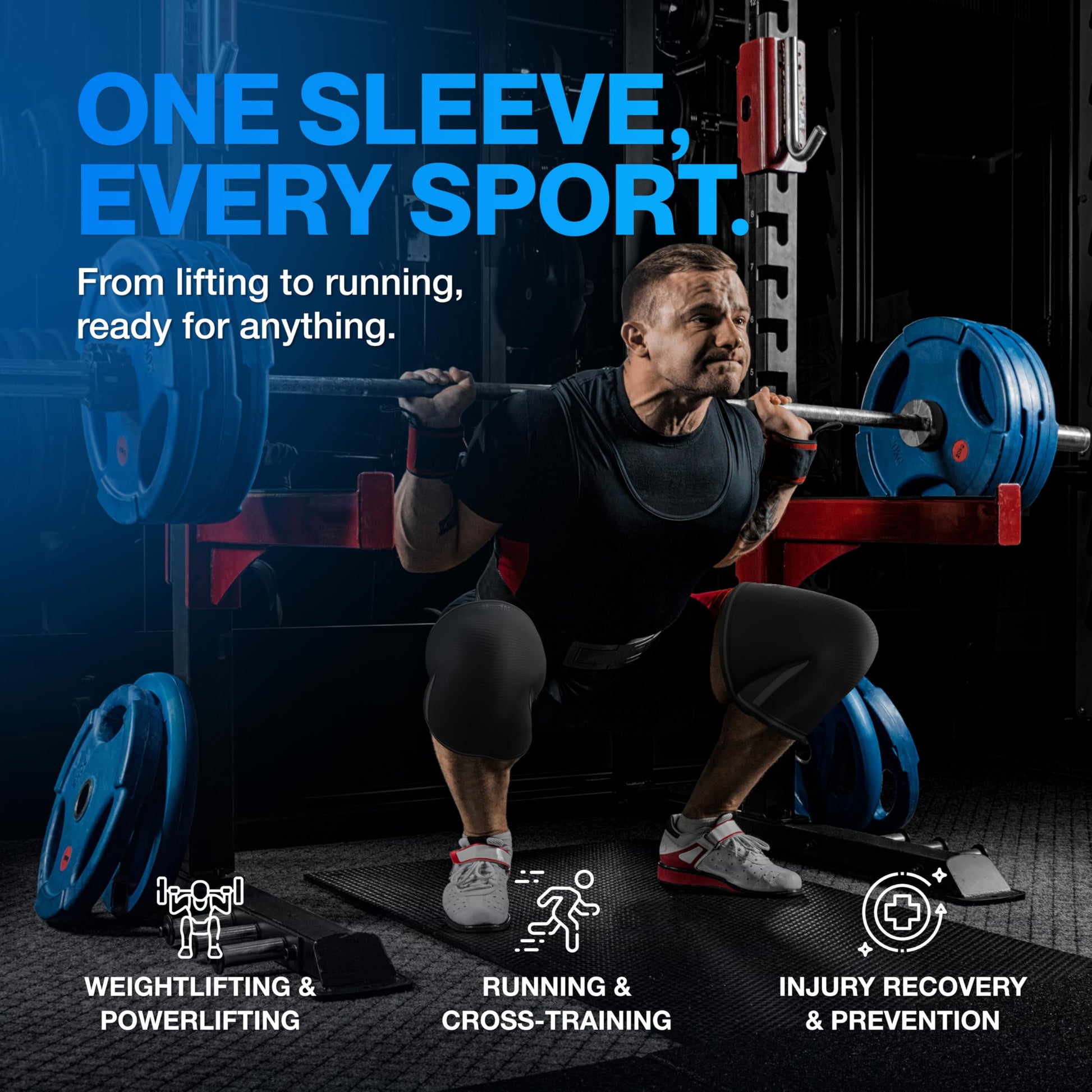 Modvel 7mm Neoprene Knee Sleeves for Men & Women Weightlifting & Powerlifting – Compression Knee
