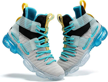 VITUOFLY Kids Basketball Shoes Boys Air Cushion Sneakers Girls Mid Top School Hoops Shoes Non-Slip Outdoor Sports Running Gym Comfortable Durable Little Kid/Big Kid