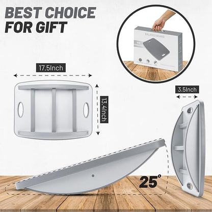 Advanced Wood Balance Board, 360 Degree Rotation and Tilt - Non-Slip 500 lbs Wobble Board for Standing Desk, Physical Therapy and Yoga Practice, Core Strength, Stability for Men, Women, Young and Old