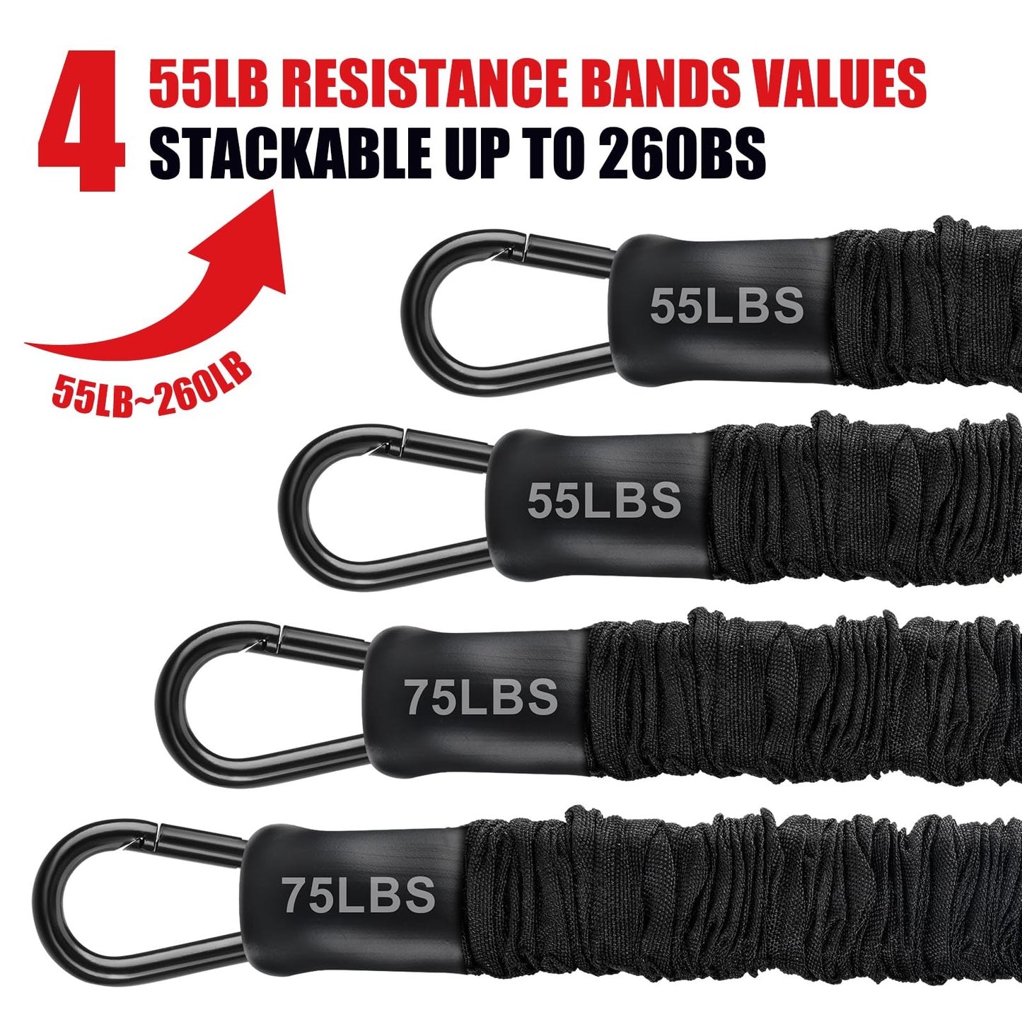 Pull Up Assistance Bands 260lbs, Heavy Pull Up Bands Resistance Bands for Pull Ups Working Out with
