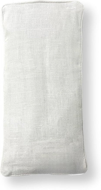Organic Linen Eye Pillow - Lavender & Flaxseed for Relaxation, Yoga, Stress Relief - Microwavable Heating Pad & Cool Compress - Made in USA - Gifts for Meditation