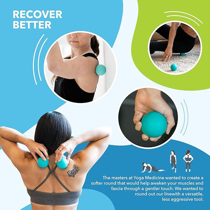 RAD Recovery Rounds - Extra Soft Yoga Deep Tissue Massage Ball Set ??Myofascial Release Balls for Feet, Back, Neck, Legs & Arms ??Trigger Point & Mobility Therapy (2-Pack)