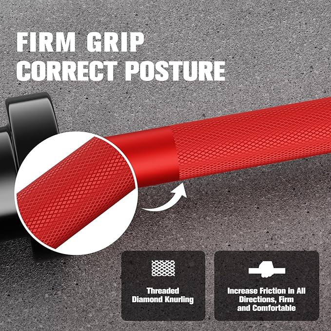 RITFIT Olympic Barbell 4ft/4.8ft/6ft - 2 Inch Weight Bar for Strength Training, Weightlifting, Squat, Deadlift, Bench Press, Curl, Overhead Press - 350lbs/500lbs Capacity