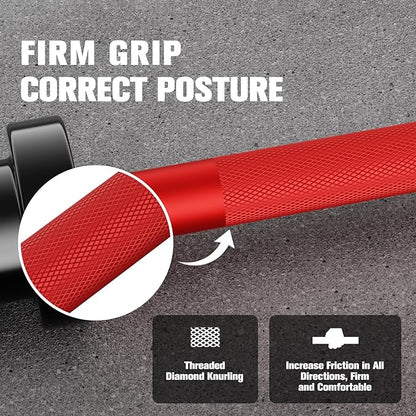 RITFIT Olympic Barbell 4ft/4.8ft/6ft - 2 Inch Weight Bar for Strength Training, Weightlifting, Squat, Deadlift, Bench Press, Curl, Overhead Press - 350lbs/500lbs Capacity