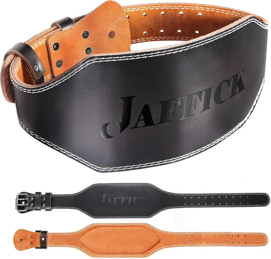 Jaffick Leather Weight Lifting Belt for Men Women Bodybuilding, Squatting