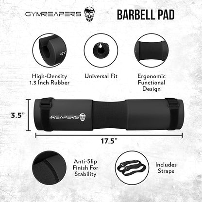 Gymreapers Barbell Squat Pad - Protective Bridge Pad For Hip Thrust, Squats, Lunges - Hip Support, Neck Protection For Bar