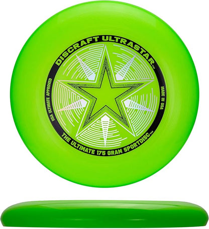 Discraft Ultrastar Neon 5-Pack | Premium Ultimate Discs - Neon Pink, Yellow, Cobalt Blue, Green, and Orange