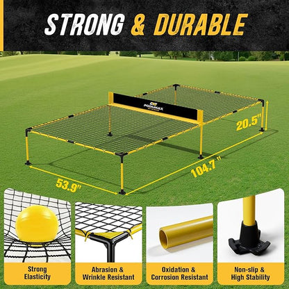 PodiuMax Outdoor Family Game Table Tennis Table, Portable Ping Pong/Pickleball/Volleyball Sport Net, Outdoor Game Set for Adults and Family, Ping Pong Tables for Backyard & Beach & Park