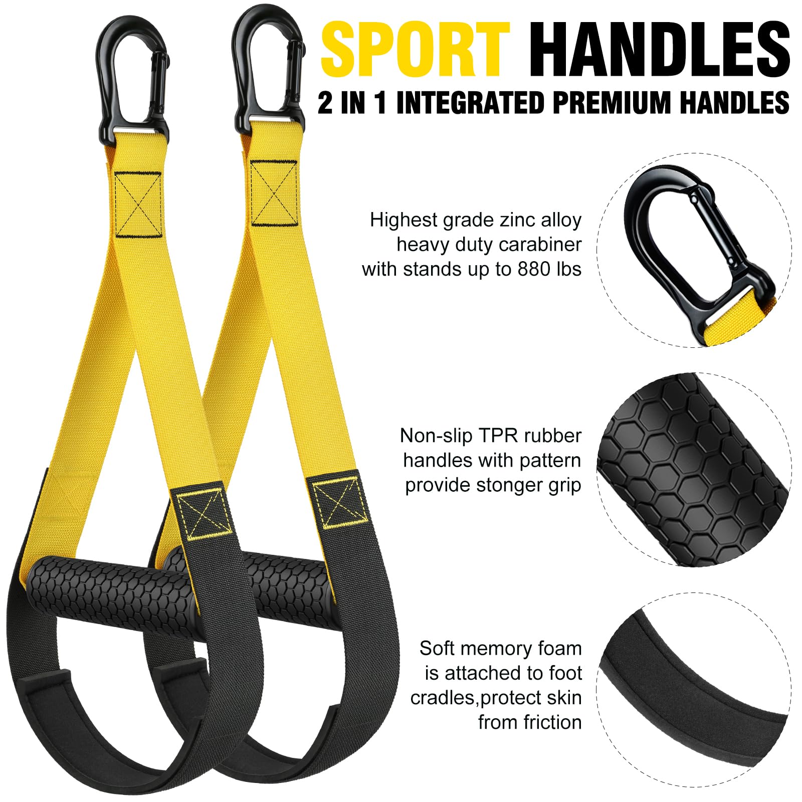 Home Resistance Training Kit, Bodyweight Resistance Bands with Handles, Door Anchor, Resistance