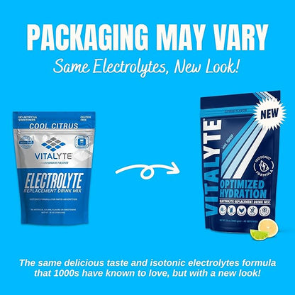Vitalyte Electrolyte Powder Drink Mix, Isotonic Electrolyte Hydration Mix, Case Pack (6 Pack, Cool Citrus)