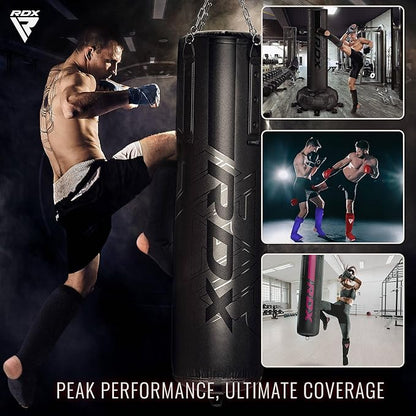 RDX Shin Guards Kickboxing Muay Thai, SATRA Approved, MMA Leg Instep Protection Pads, Sparring Training Martial Arts Boxing, Elasticated Padded Protector, Karate BJJ Taekwondo Gear, Men Women