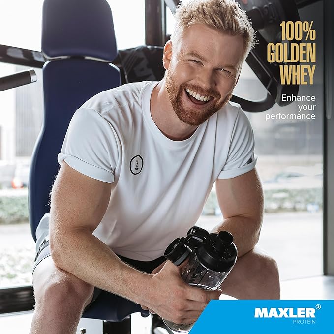 Maxler 100% Golden Whey Protein - 23g of Protein per Serving - Premium Whey Protein Powder for Pre Post Workout - Fast-Absorbing Whey Concentrate, Isolate & Hydrolysate Blend - Cappuccino 2 lb