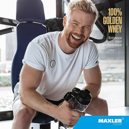 Maxler 100% Golden Whey Protein - 24g of Protein per Serving - Premium Whey Protein Powder for Pre Post Workout - Fast-Absorbing Whey Concentrate, Isolate & Hydrolysate Blend - Blueberry Muffin 2 lb