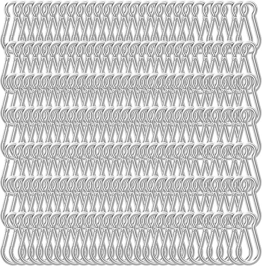 100PCS M8 Spring Snap Hook Carabiner, 3" x 5/16" Heavy Duty Galvanized Steel Carabiner Clips, 470LBS Capacity Spring Quick Links Clips for Camping Hiking Hammock Swing and Outdoor Activities