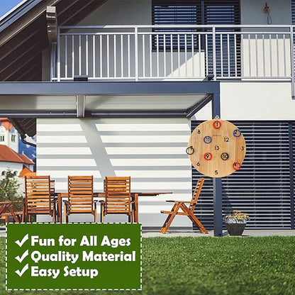 SUNGIFT Hook Ring Toss Game for Adults & Kids - Yard Hooky Ring Tossing Games - Hookie Wall Game Indoor & Outdoor Family Fun - Home, Party, Office, Camping & Backyard Games