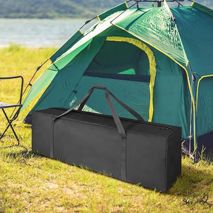 Sports Duffle Bag 52IN Extra Large Travel Duffel Luggage Bag with Upgrade 2-way Lockable Zippers, Durable & Water Resistant (52" Black)