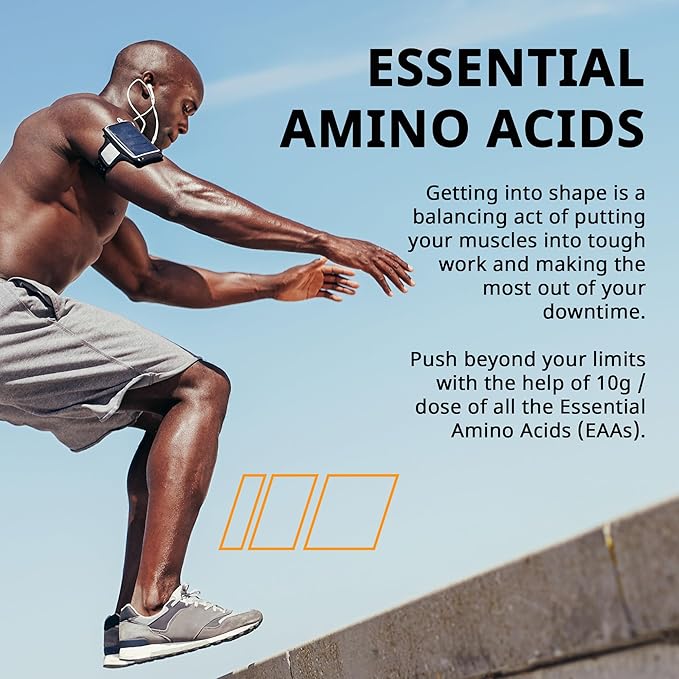 Granite Essential Amino Acids Powder for Muscle Recovery and Growth with 10g EAAs and 7g BCAAs - Soy-Free, Gluten-Free, 448g (30 Servings), Orange Creamsicle Flavor