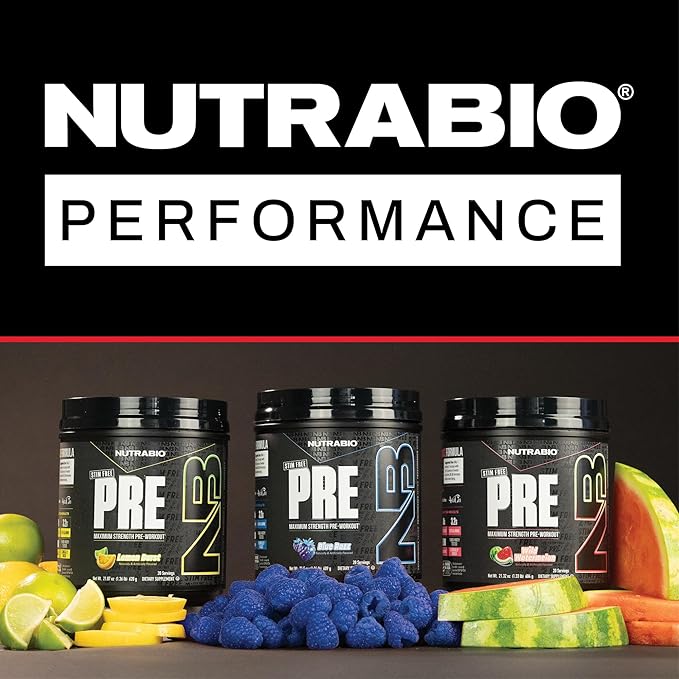 NutraBio STIM-Free PRE Workout for Men, New Formula | Laser Focus, Extreme Pumps | Performance, Endurance | 10g Citrulline, Beta Alanine, Nitrates, Nootropics, Electrolytes-20 Servings Paradise Punch