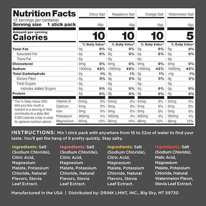 Drink LMNT Zero Sugar Electrolytes - Variety Pack | Drink Mix | 12-Count