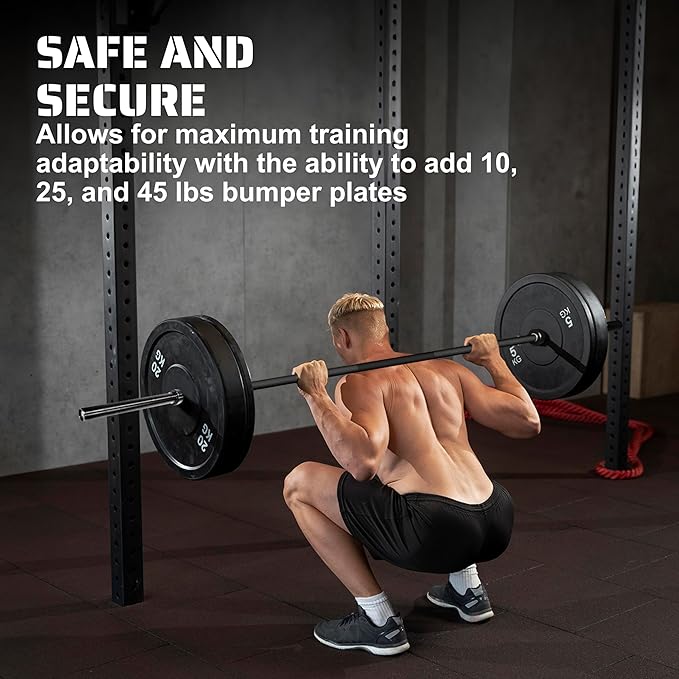 Tribe WOD Olympus Barbell Bar & Weight Bar - Durable, Bend-proof for Men and Women, Multipurpose Cerakote Weightlifting and Powerlifting Barbell for Home and Gym - Maximum Training Adaptability