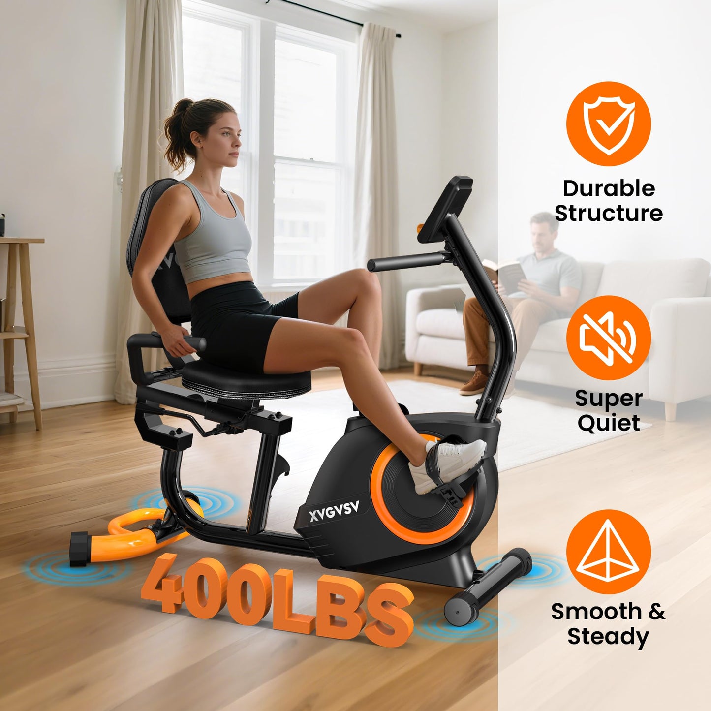 Recumbent Exercise Bike for Home, Recumbent Stationary Bikes for Seniors