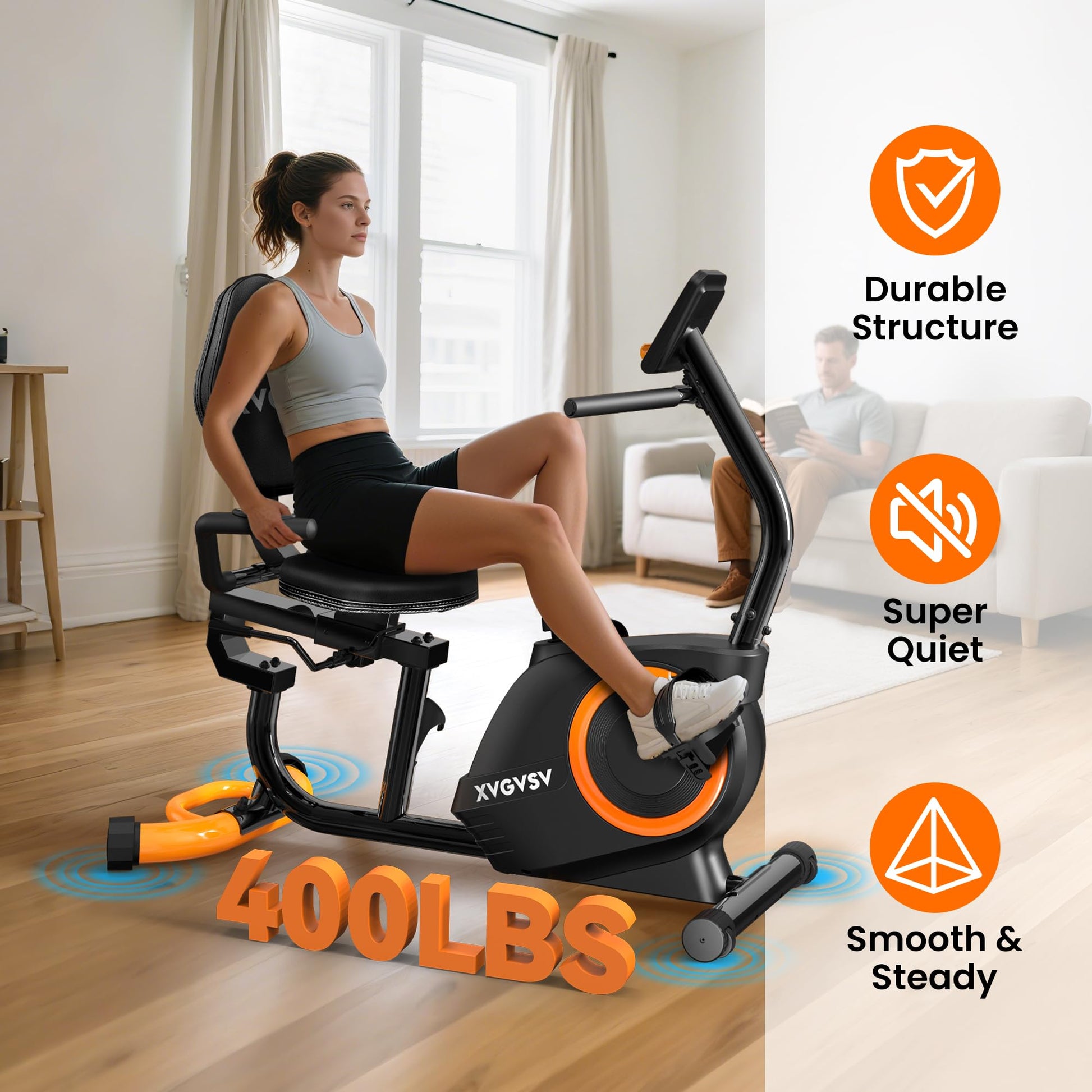 Recumbent Exercise Bike for Home, Recumbent Stationary Bikes for Seniors