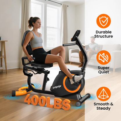 Recumbent Exercise Bike for Home, Recumbent Stationary Bikes for Seniors